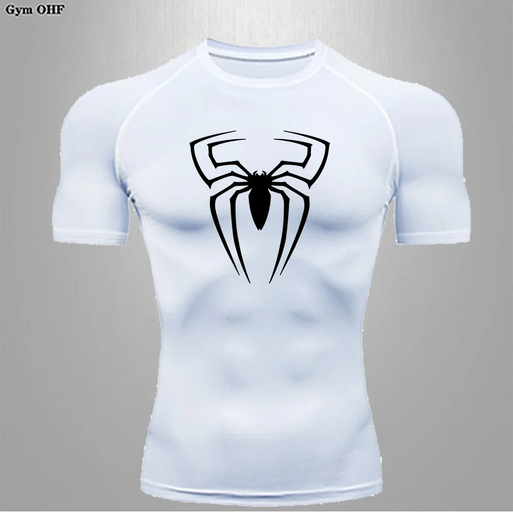 Rashguard Super T-Shirt Heren Korte Mouw Compressie Strak Shirt Fitness Gym Sport Hardlopen Heren Trainingspak Held Truien 2099