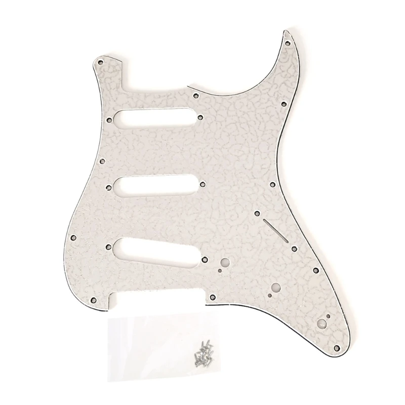 Guitar Bass Pickguard Scratch Plate, 11 Holes, 3 Ply, SSS, Standard Modern Guitar Replacements