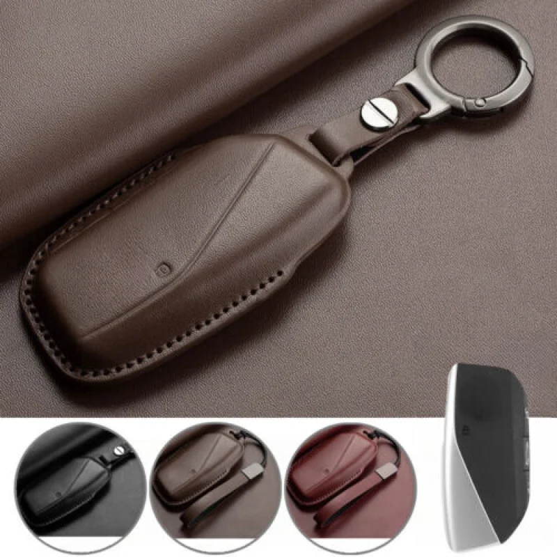 

A+ Genuine Leather Car Smart Key Fob Case Cover For BMW 7 Series IX I7 X7 G07 XM
