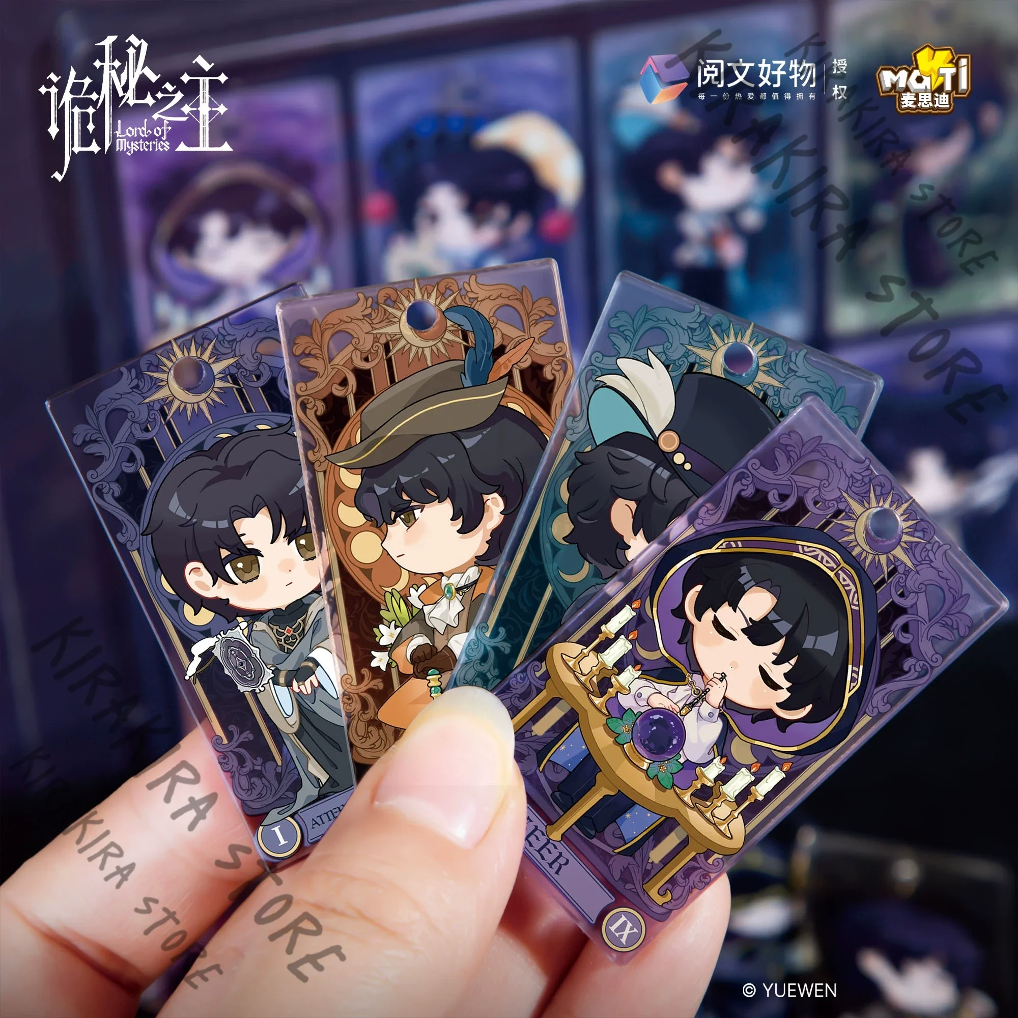 

Lord of Mysteries Klein Moretti New Acrylic Creative Pattern Pendant Keychain Cartoon Merchandise Official Genuine Peripheral