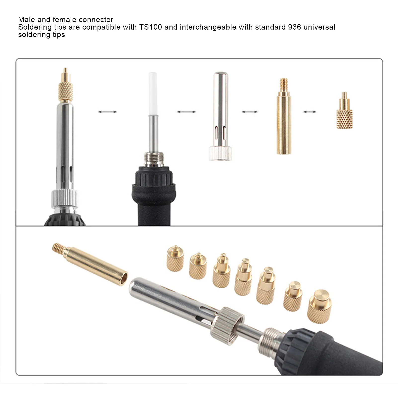 TS100 TS101 Soldering Iron Tips with M2 M2.5 M3 M4 M5 M6 M7 M8 Heat Set Insert Tips for 3D Printer Accessories Heat Set Inserts view 3