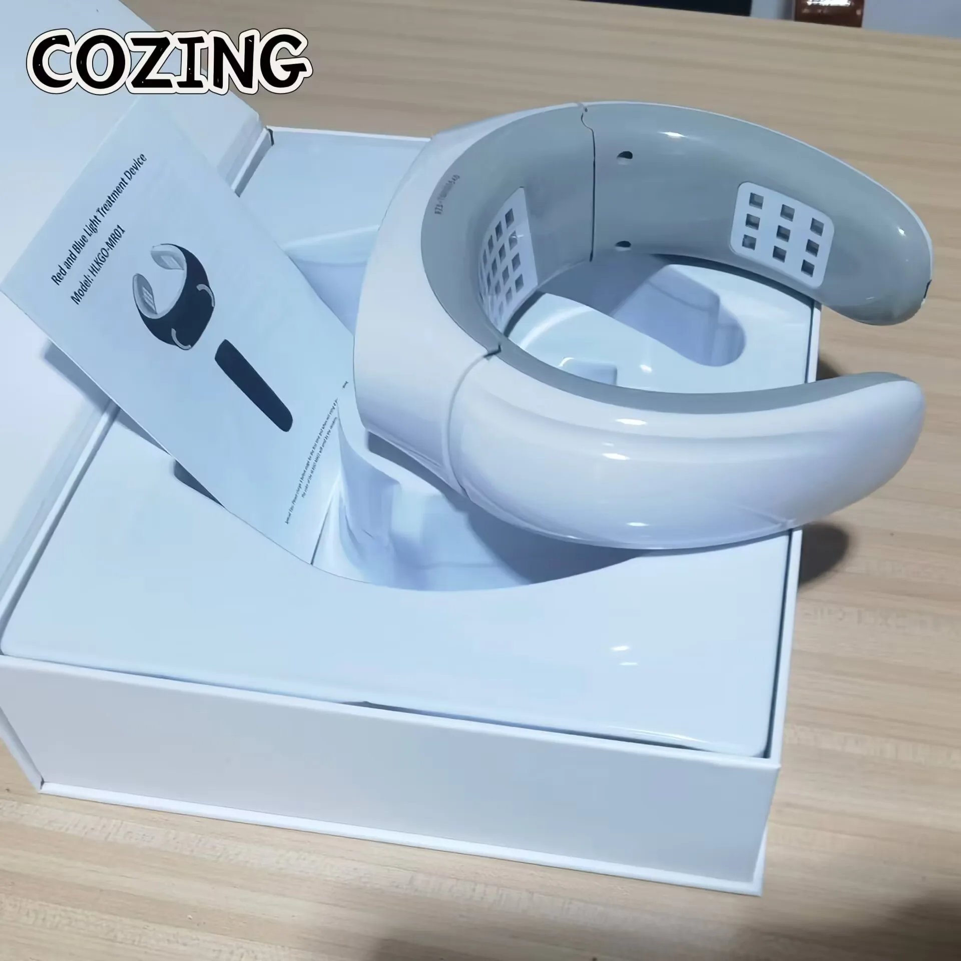 

2025 Upgrade Neck Light Therapy Device Red Blue LED Phototherapy Heating Wireless Smart Massager for Blood Health Pain Relief