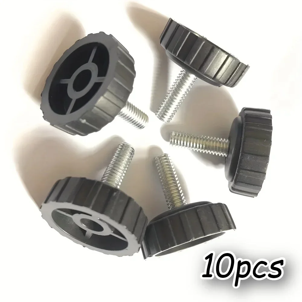 

10 Pieces M6*18*28mm Screw on Furniture Glide Leveling Foot Adjustable Base Diameter for Furniture Legs Furniture Leveler