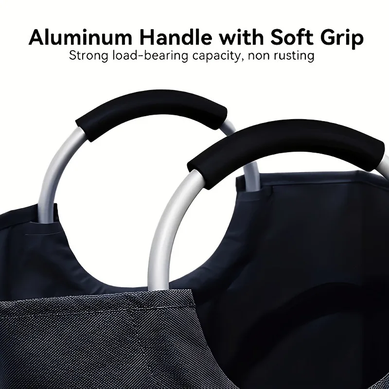 Extra Large Foldable Laundry Basket 1PCS With Aluminum Handle For Bedroom Bathroom Dorm Wardrobe Storage Space Saving