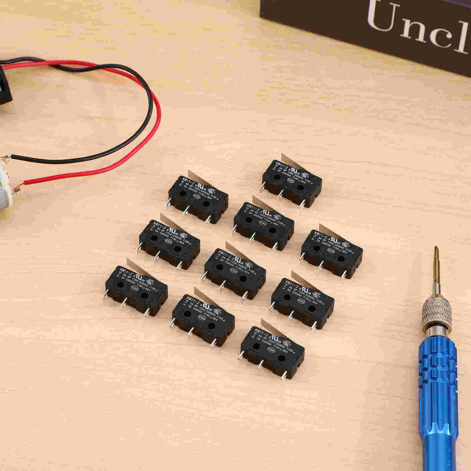 10 Pcs Micro Micro with Lever Push Momentary miniature hinge lever microswitchmicroswitch push buttons