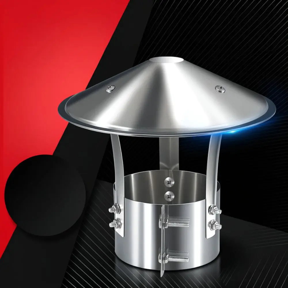 Stainless Steel Chimney Rain Cap Outdoor Vent Cowl Weatherproof Guard For Stove Fireplace Exhaust Pipe System Fittings