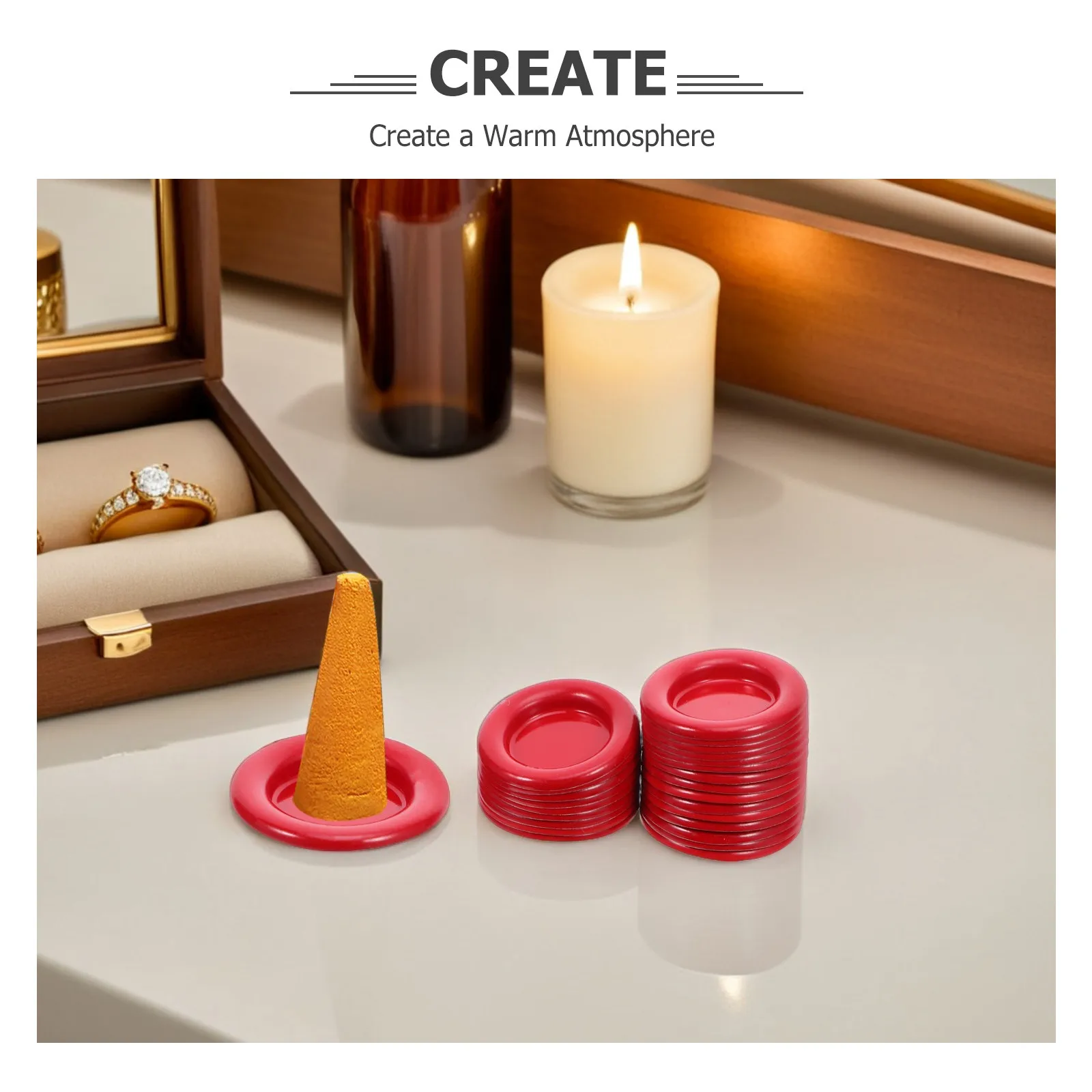 50 pcs Oil Diffuser Home Essential Aromatherapy Halloween Christmas New Year Decorative Tray Small Decorative Metal Plate