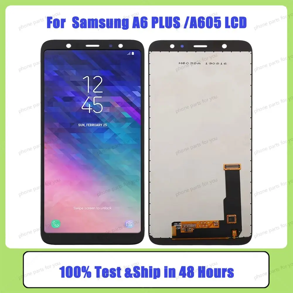 

ЖК-дисплей с сенсорным экраном и дигитайзером в сборе для Samsung Galaxy A6 Plus 2018 A605 A605F A605FN A605G