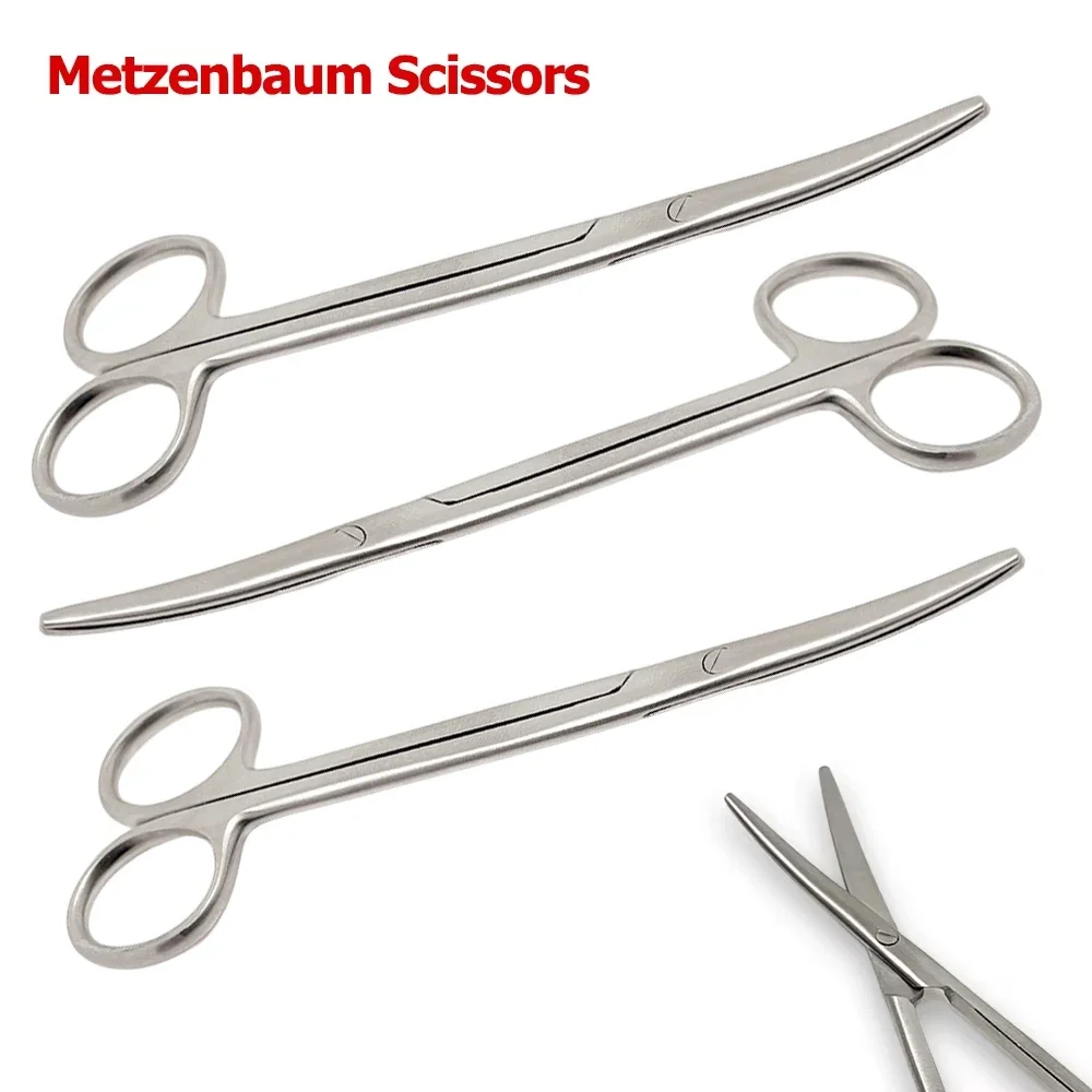 3PCS Curved Metzenbaum Scissors 14cm TC Insert for Tonsil Surgery and Precise Soft Tissue Dissection