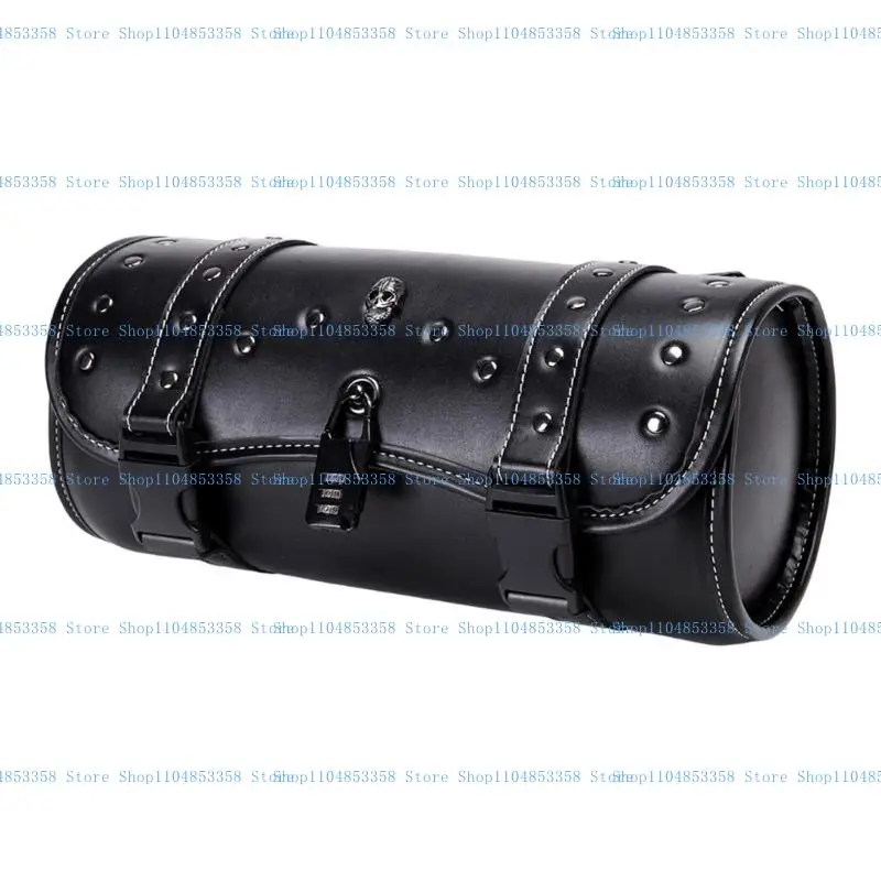 

652F Motorcycle Tool Bag Waterproof PU Leather Universal Saddlebag Front Fork Handlebar Bags Luggage Storage Bag