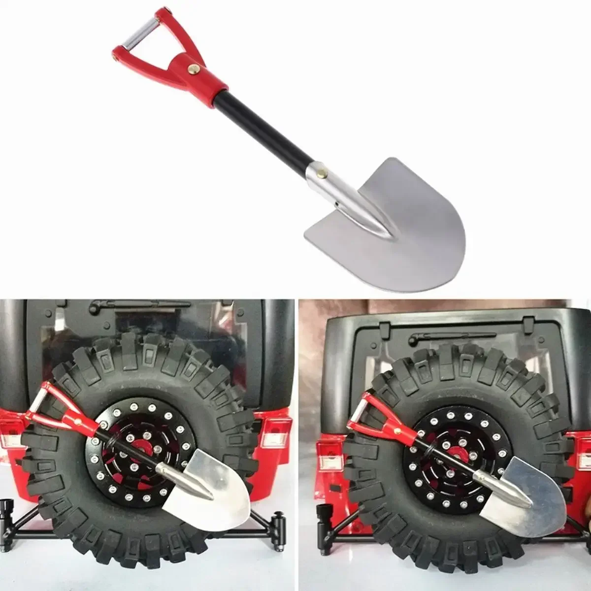 

new Metal Shovel For 1/10 RC Car TAMIYA Truck Truggy Rock Crawler Body Accessories
