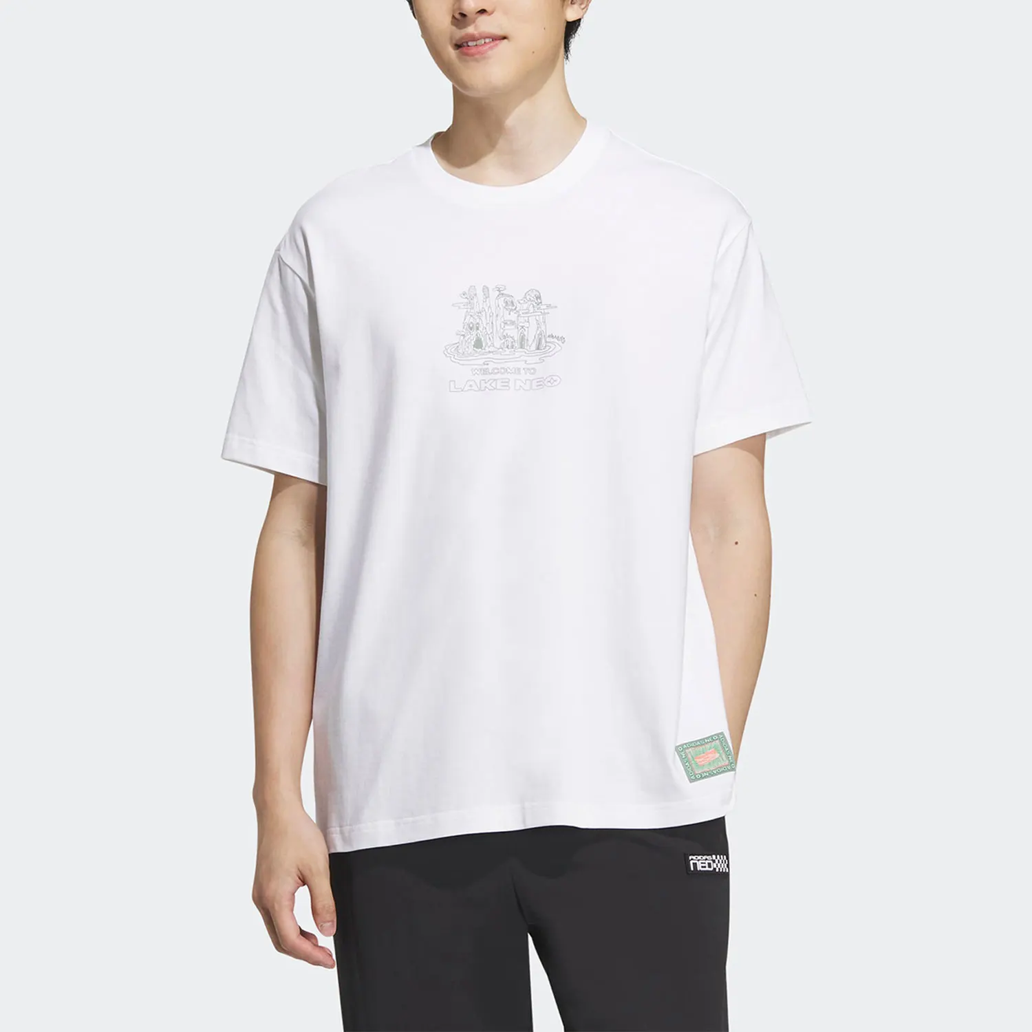 

Официальная мужская спортивная футболка Adidas U CESP TEE 2, с коротким рукавом и принтом IA6851