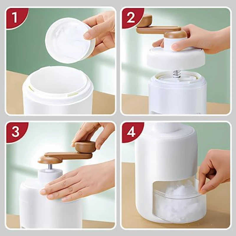 Hand-Cranked Ice Machine, Household Small Hail Machine, Manual Ice-Making Machine, Ice-Breaking Artifact Durable