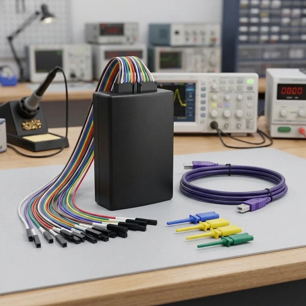 16-Channel For logic Analyzer USB Interface Supports 3ch@100MHz 6ch@50MHz 9ch@32MHz 16ch@16MHz for Oscilloscope Integration