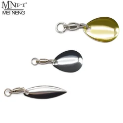 8pcs Water Droplets/Willow Leaves Shaped Spinner Blades with Ball Bearing Swivels Tail Spinner Lure Making Supplies
