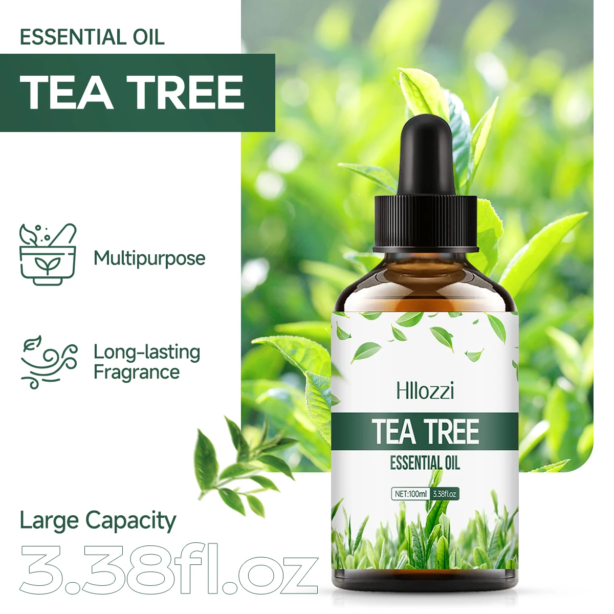 TEA TREE ESSENTIAL OIL A High-Quality Moisturizing Nourishing Massage Oil With A Refreshing Scent, Suitable For All Skin Types