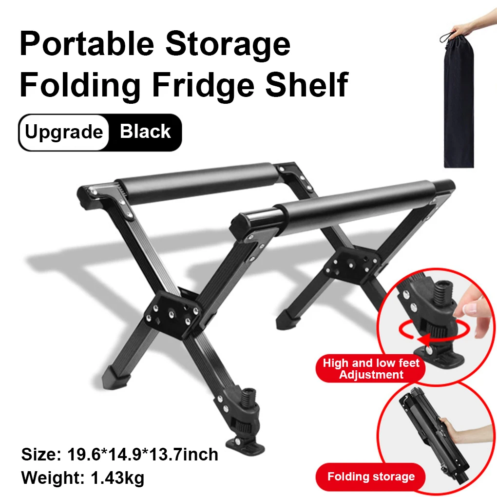 Outdoor Ice Box Holder Foldable Picnic Camping Cooler Stand Aluminum Alloy Portable Fishing Bucket Bracket with Storage Bag