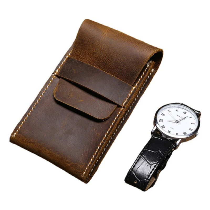 Rolex Watch Box Organizer Holder Portable Wrist Watch Storage Pouch Travel Case Soft Cow Leather Watch Roll Protective Cover