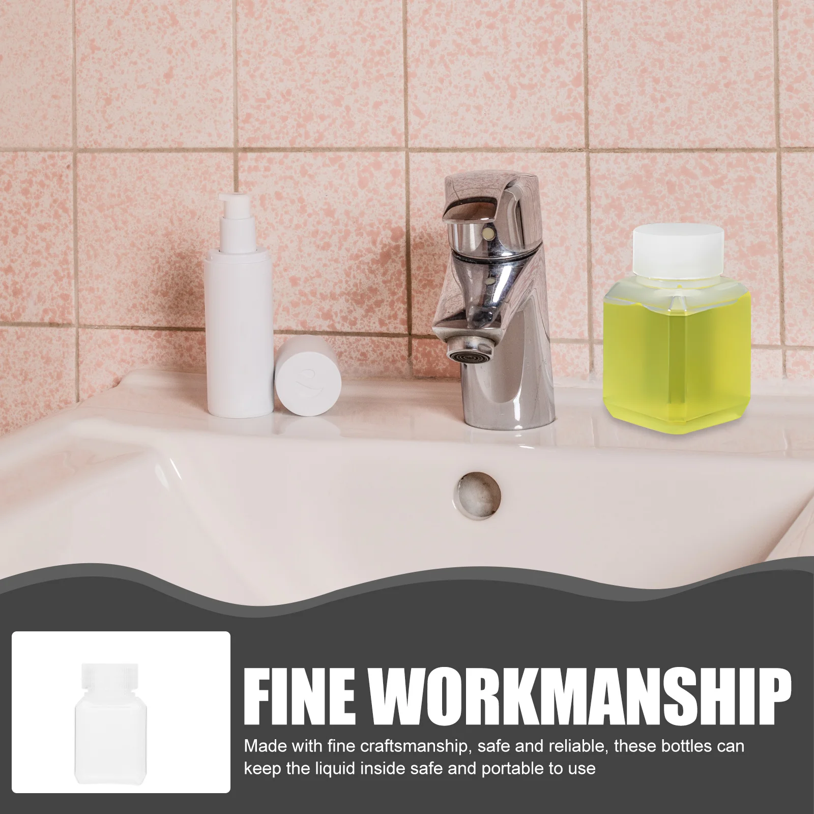 10Pcs Thick Sealed Plastic Bottles Small Square Liquid Storage Container 30Ml Sample Dispensing Containers Bottle