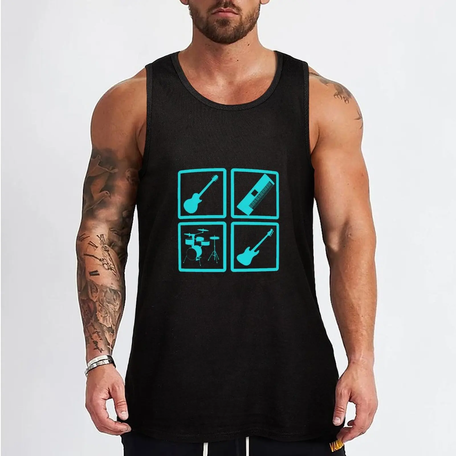 K on - subtle Tank Top men clothing sleeveless t-shirts for Men's gym Men's cotton t-shirt