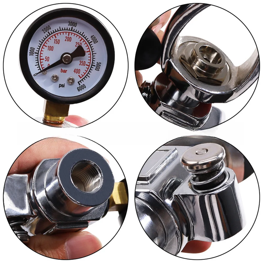 6000 PSI Scuba Test Adapter with G5/8 Inlet for Pressure Gauge Connection on Oxygen and Breathing Gas Cylinders