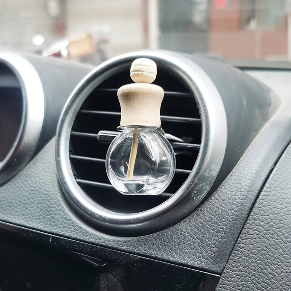 

4 pcs Car Perfume High Waist Round Glass Vent Fragrance Diffuser Essential Oil Travel Accessories Car Ornaments