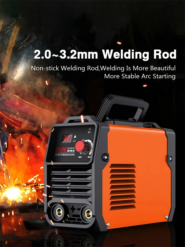 300K MMA Portable Welding Machine 220V EU Arc Welder Inverter Welding Machine Mini Iron Electric Welding Equipment Car Repair