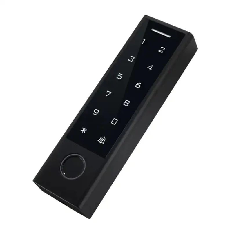 

Plastic Case Slim Black Keypad Tuya Wifi Ttlock Fingerprint Door Entry System Access Controller125khz Card Reader