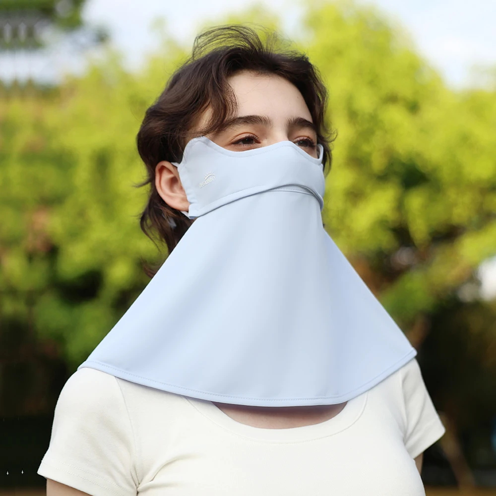 OhSunny Sunscreen Mask with Neck UPF1000+ Outdoor Anti-Dust Sun Protection Cooling Washable Adjustable Breathable Face Cover