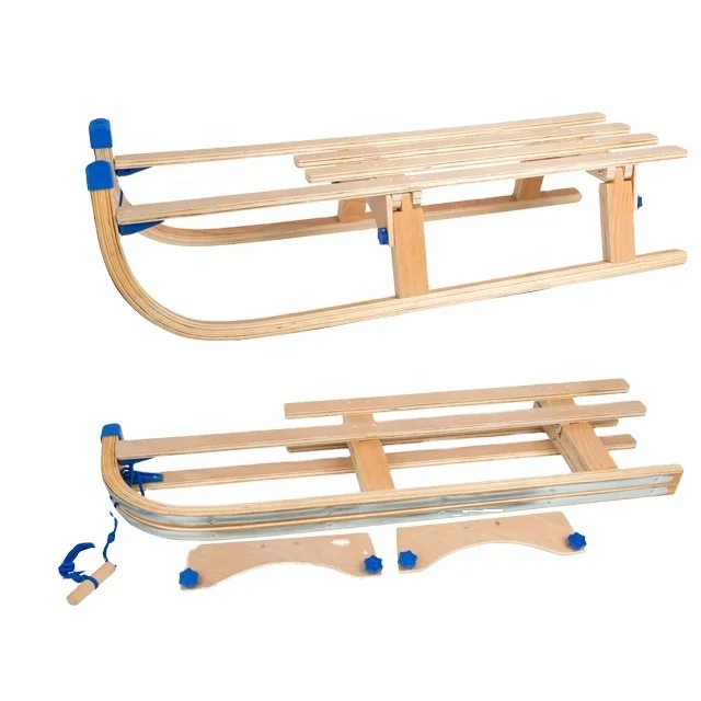 Foldable Wooden Snow Sled for Kids