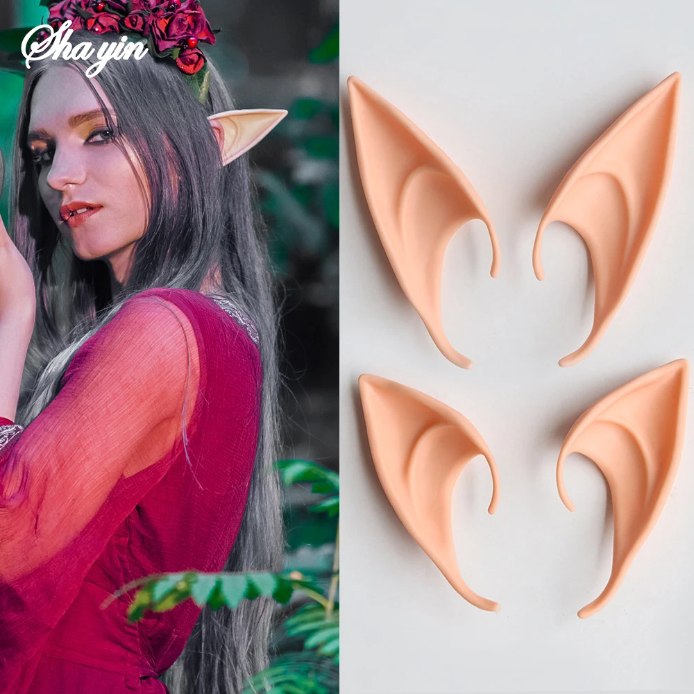 1Pair Of Halloween Elf Ears Masquerade Ball Avatar Pointed Ears Party Props Fairy Monster False Ears