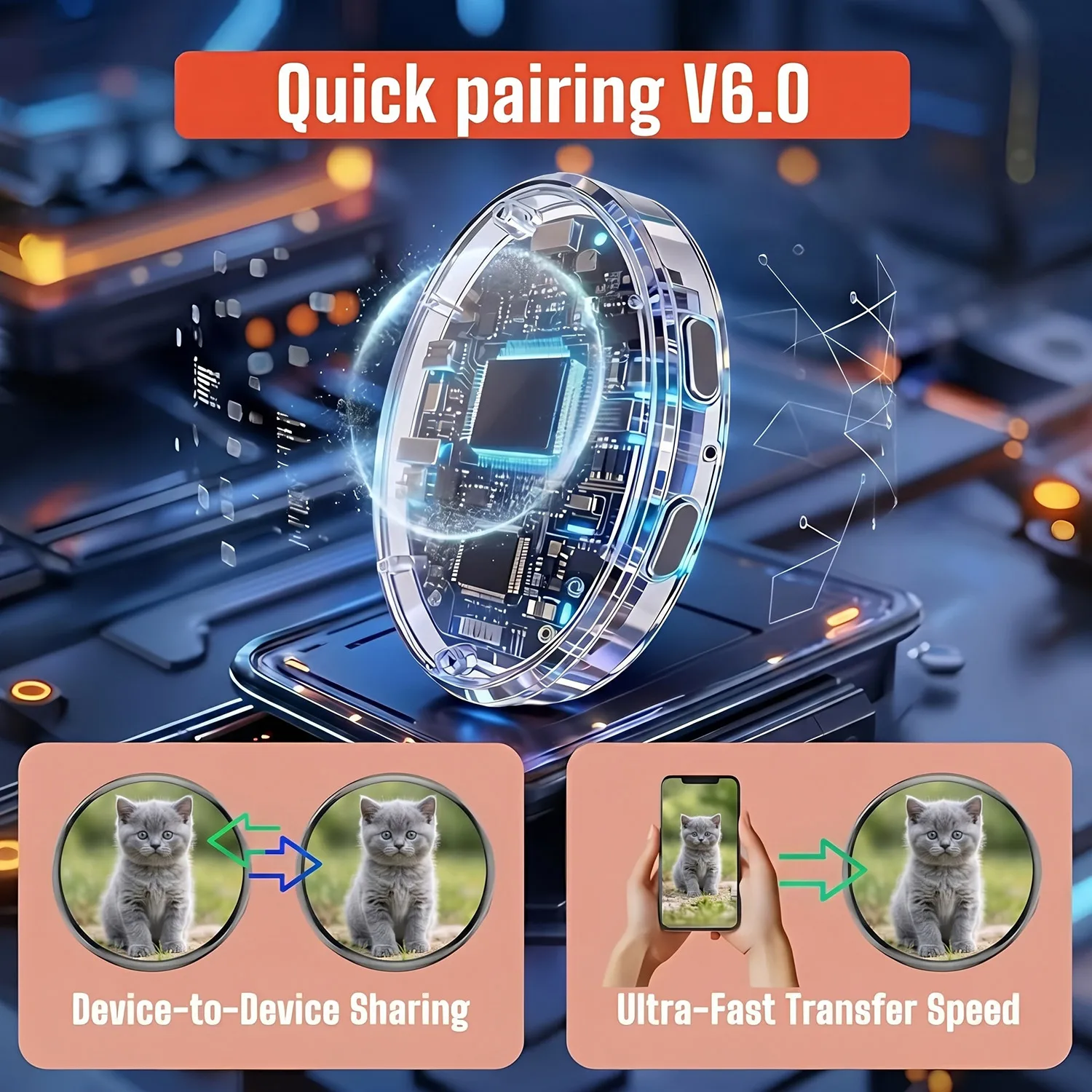 Electronic Display Badge Bar Bluetooth Smart Cyber Badge 1.5 Inch Hd Touch Screen Images, Gifs Text Short Videos Display