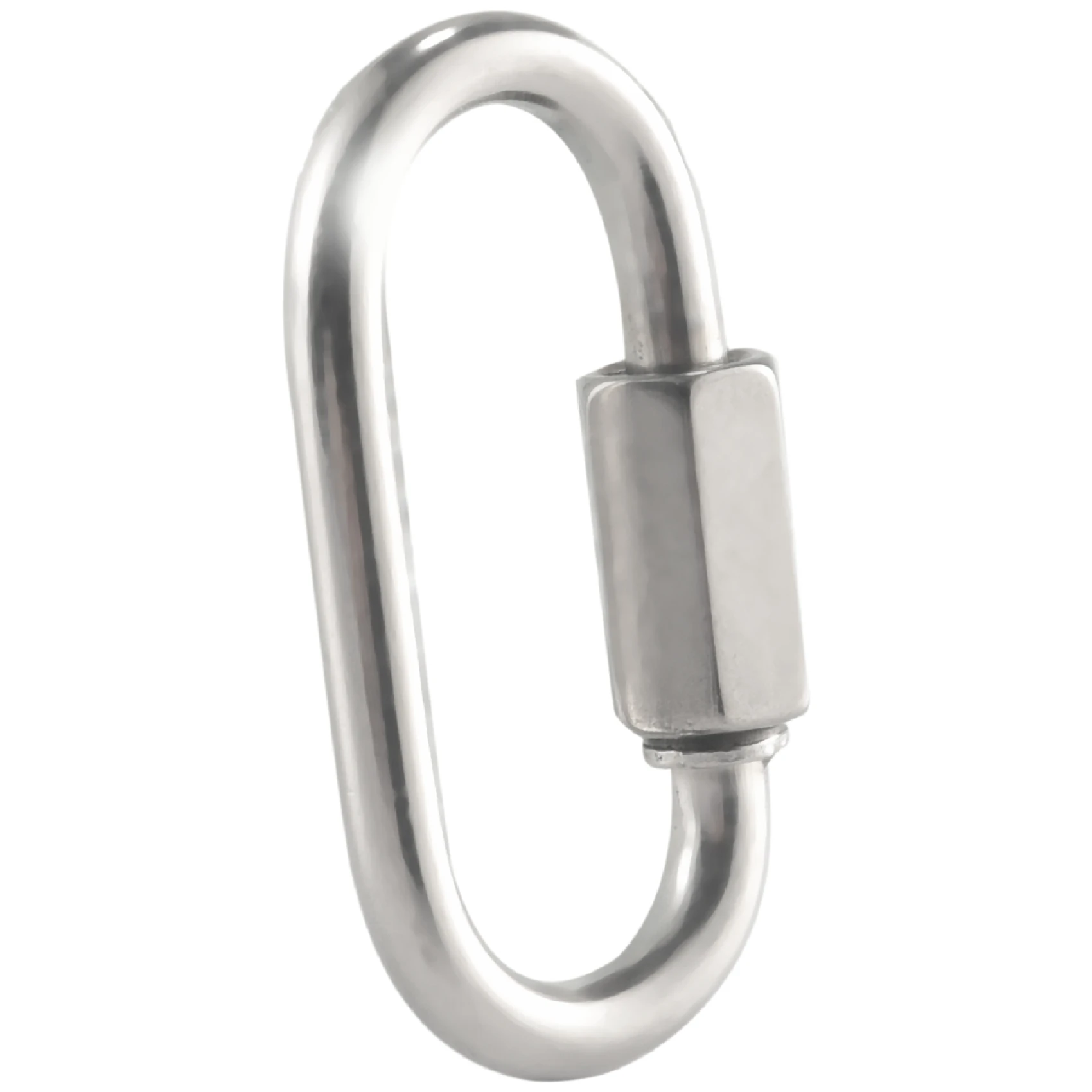 

A60Z12 Pcs Quick Link 4MM Stainless Steel Chain Connector,Heavy Duty D Shape Locking Looks For Carabiner, Max.Load 500 Lbmay