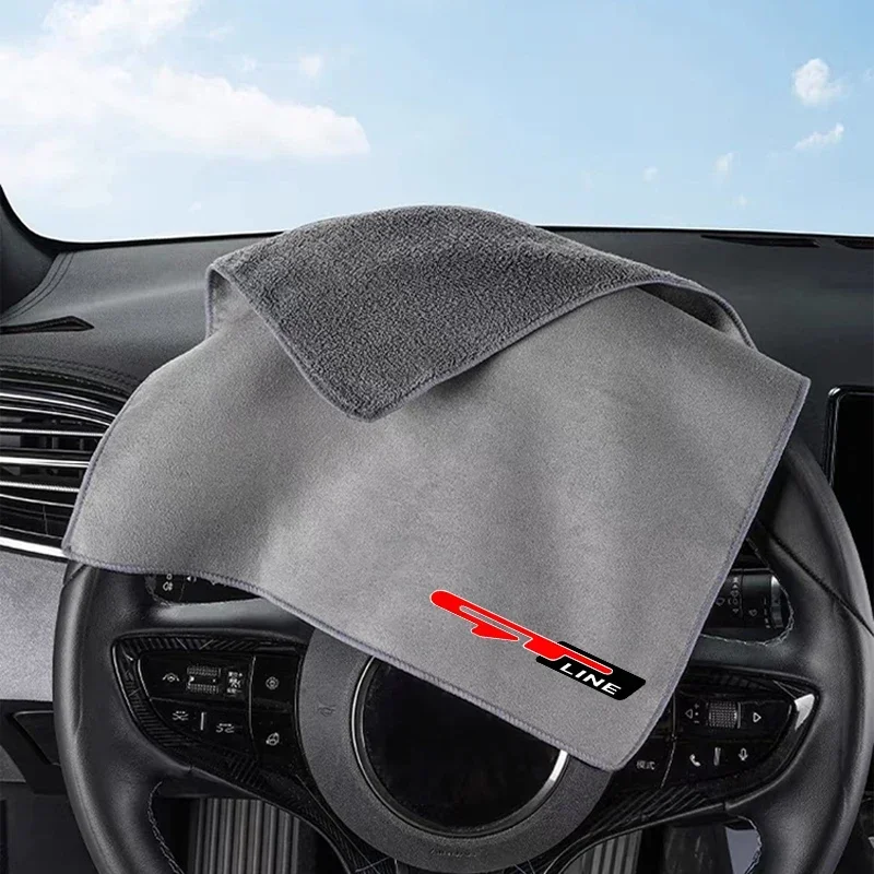 Car Microfiber Cleaning Towel Car Drying Towel Auto Washing Tools For KIA GT Line Ceed Picanto K5 Stonic Optima Sportage GT Line 