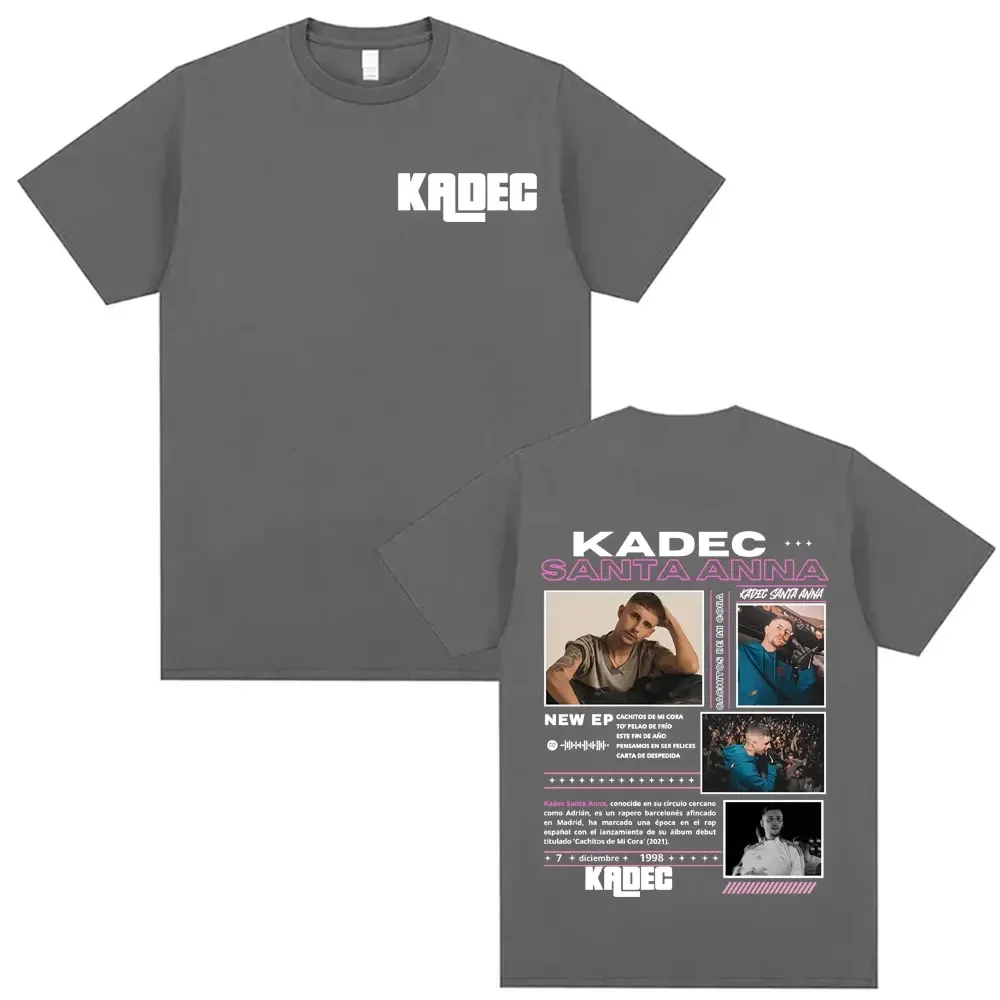 Customization Rapper Kadec Santa Anna Tour 2025 Cover T Shirts Men's Women Harajuku Vintage Fashion Hip Hop T Shirt O-Neck Loose