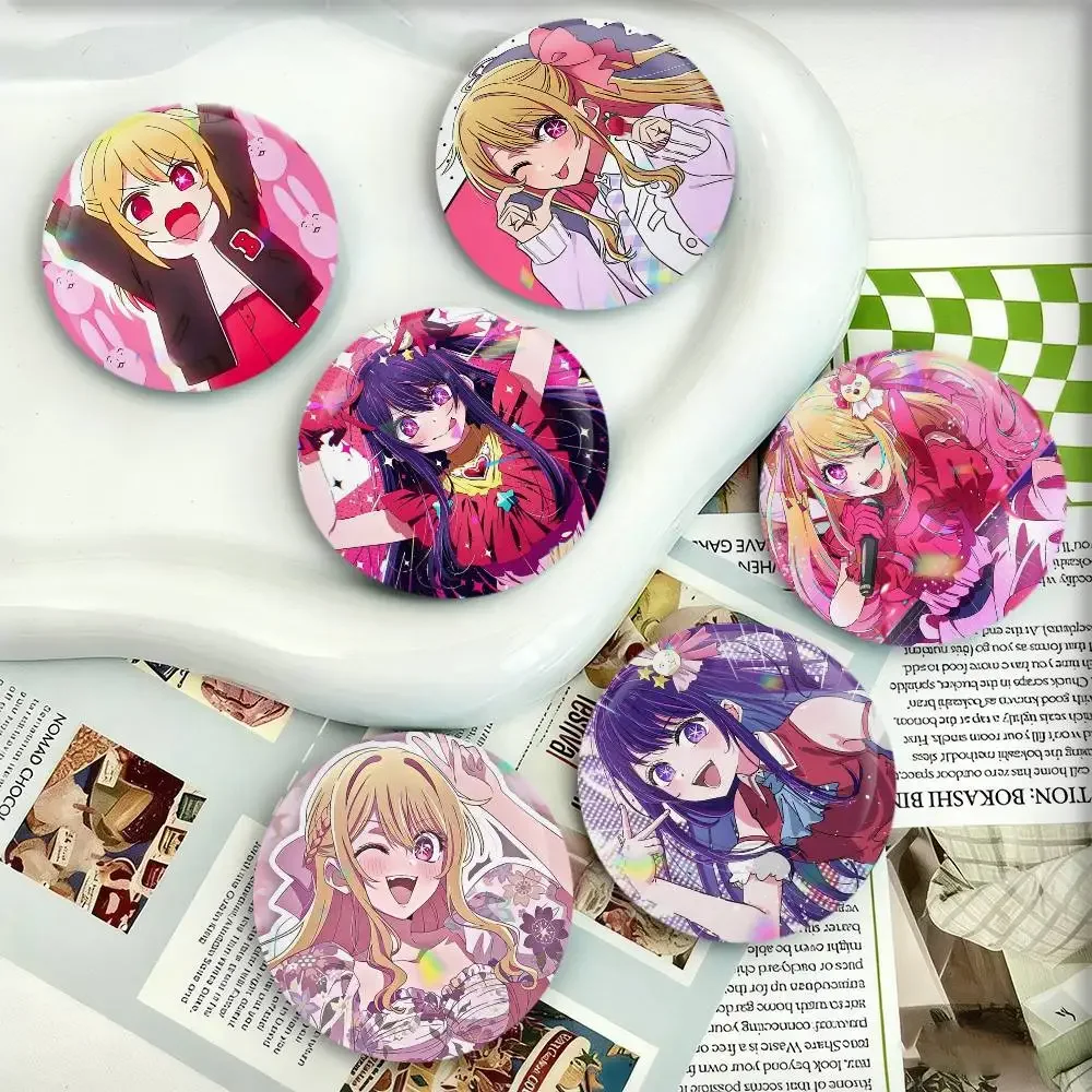 Ruby Hoshino Anime Badges 25 32 44 58 75 mm Round Fans Collect Friends Gifts Brooch Souvenir