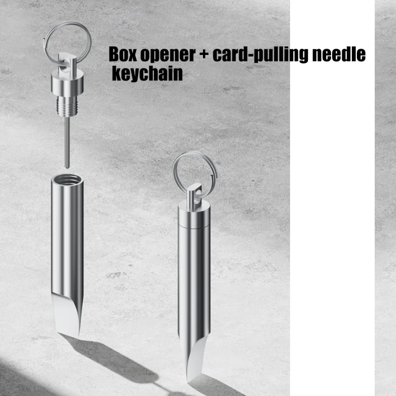 U55C Aluminum Card Ejector Tool With Builts In Box Opener For Smartphones And Tablets