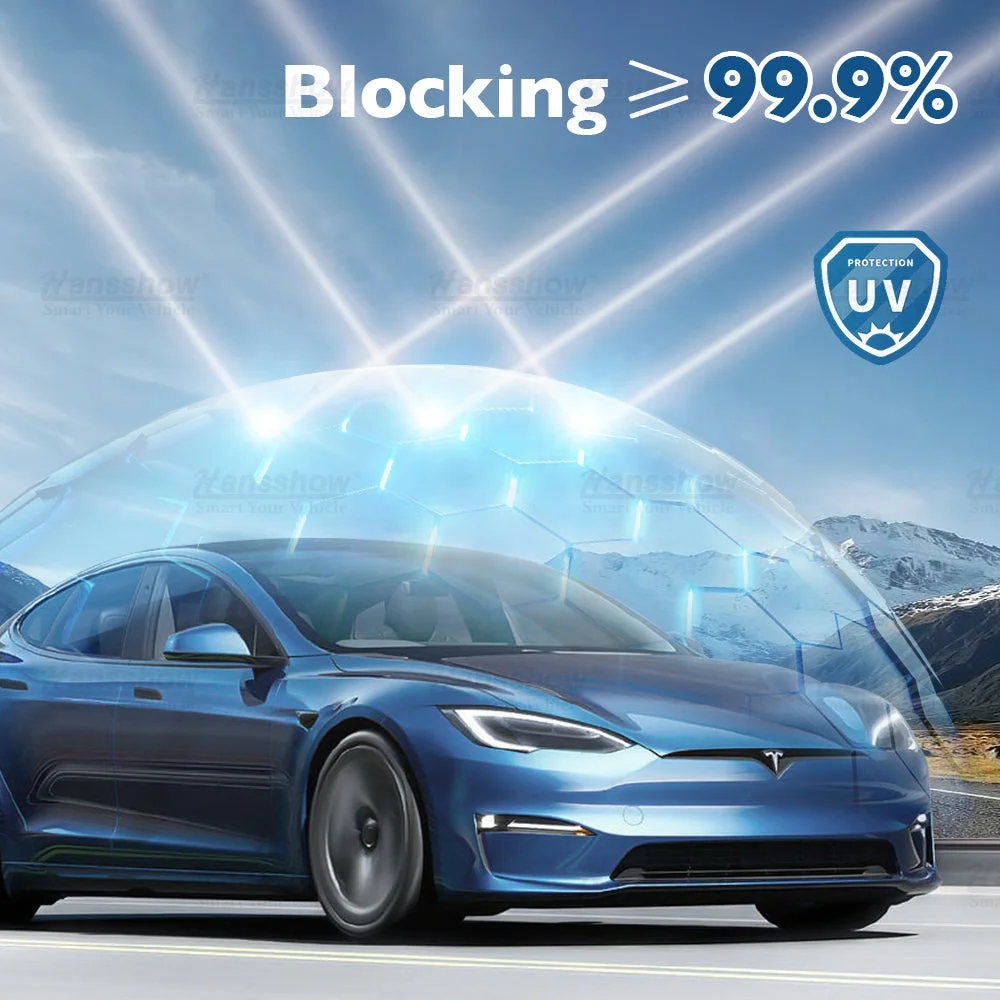 Hansshow Model 3/Y Выдвижной стеклянный козырек на крышу для автомобиля Солнцезащитный козырек с защитой от ультрафиолета