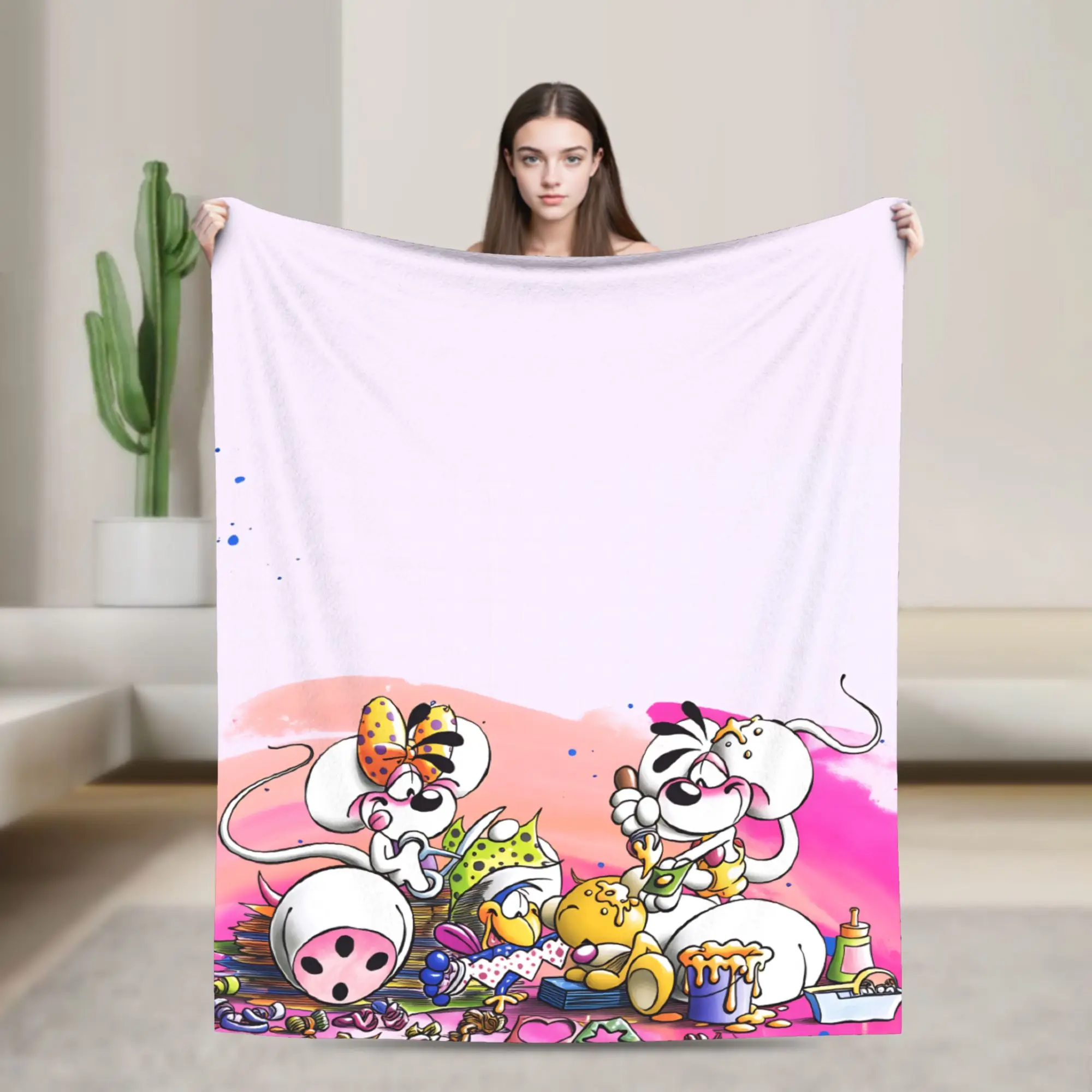 

Christmas Diddl Super Soft Blankets Travel Plush Throw Blanket Funny Living Room Flannel Bedspread Sofa Bed Cover