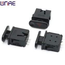 DDCAN-17 Hazard Alarm Double Flashing 3Pin Self-locking Button Power Switch Electric Vehicle Switch Accessories Button 10Pcs