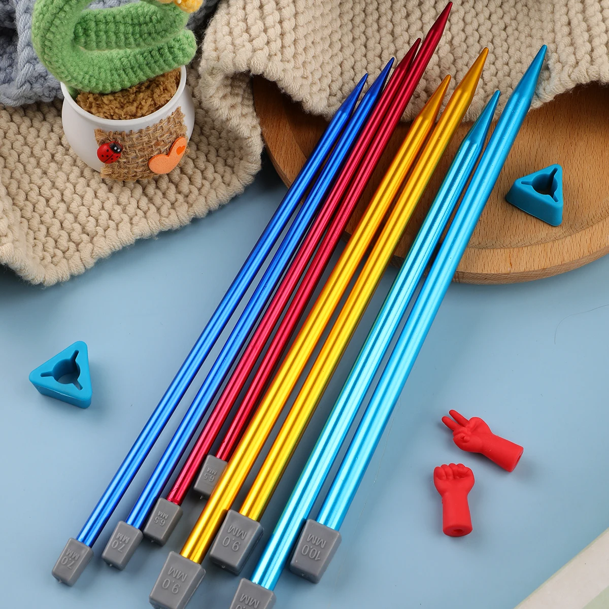 14PCS Stainless steel Knitting Needles Set Pointed Knitting Needles Knitting Crochet Supplies for Beginners Handmade(2-10mm)