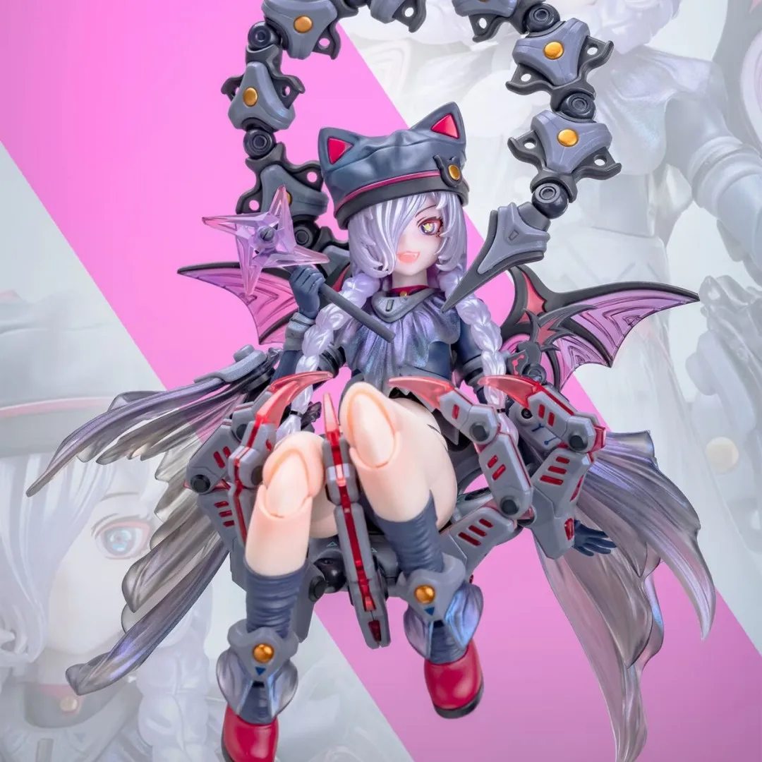 

Witch Lin Ya 6 Inch Action Figure - 1/12 Scale Anime Peripheral Full Set Concrete Machine Girl Toy Model for Collectors