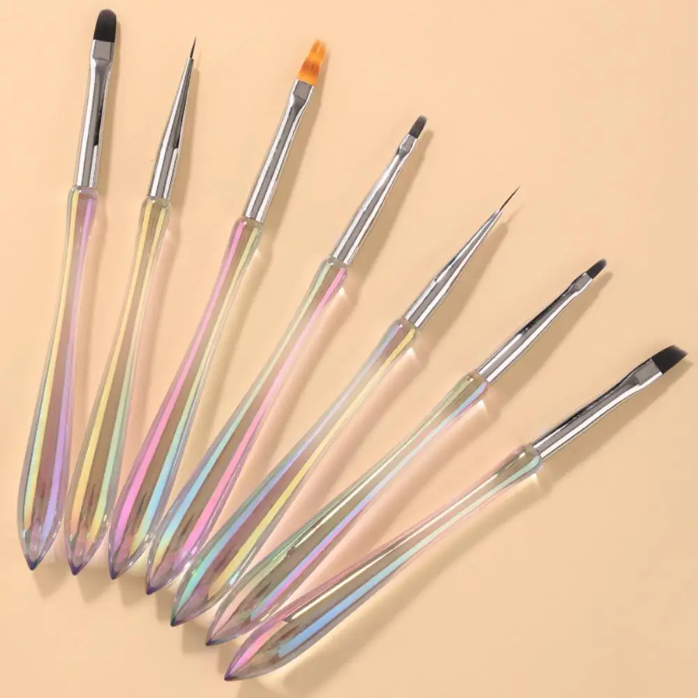 2/4/6PCS Nail Brush Smooth Gradual Halo Dyeing Multifunction Beauty Line Drawing Brush Portable Soft Nail Tool