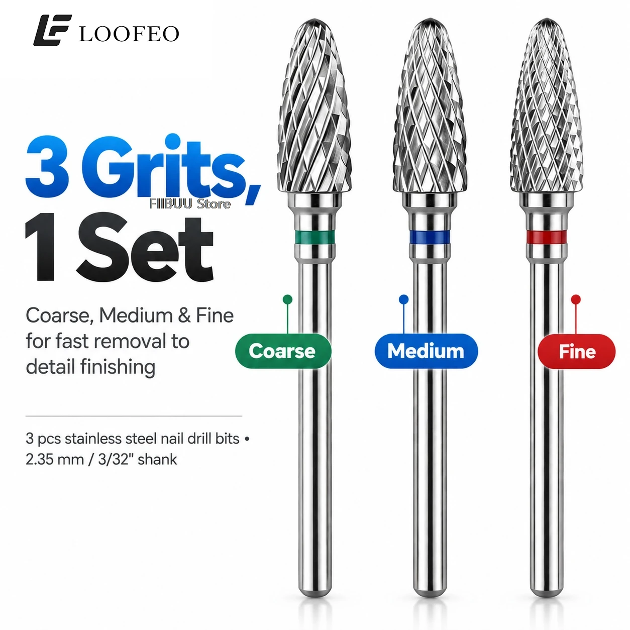 14pcs Nail Drill Bits Set with Case Milling Cutter E-File Bits for Manicure Diamond Ceramic Stainless Steel Silicone Nail Bits