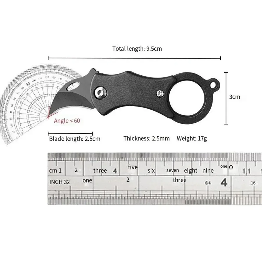 2025 جديد في الهواء الطلق سكين للفرد EDC مفتاح الثعلب مخلب صندوق القاطع قلادة سكين التخييم المحمولة الدفاع عن النفس سكين جيب