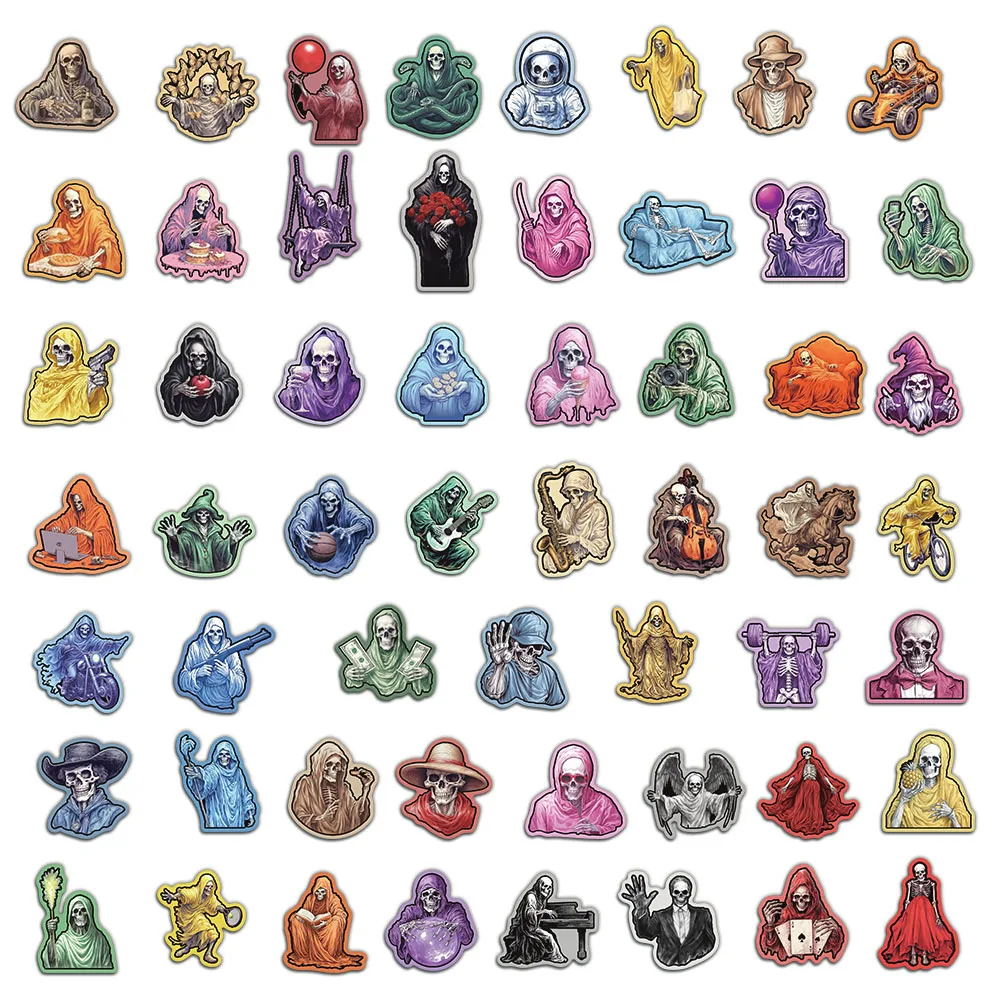 55ชิ้นโครงกระดูกเคสโทรศัพท์รูปการ์ตูนตลกสติกเกอร์ตกแต่งสมุดบันทึก