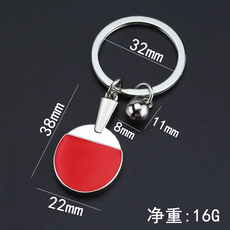 Creative Badminton Ping Pong Golf Key Chain Metal Football Key Chain Sports Key Ring Men Bag Pendents Fans Souvenir Gifts