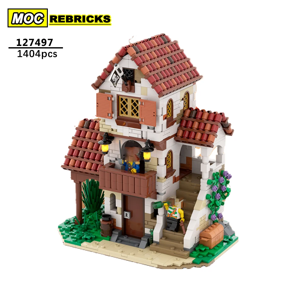 

Street View Architecture Series Medieval Castle MOC-127497 Building Block DIY Model Collection Experts Education Brick Toys Gift