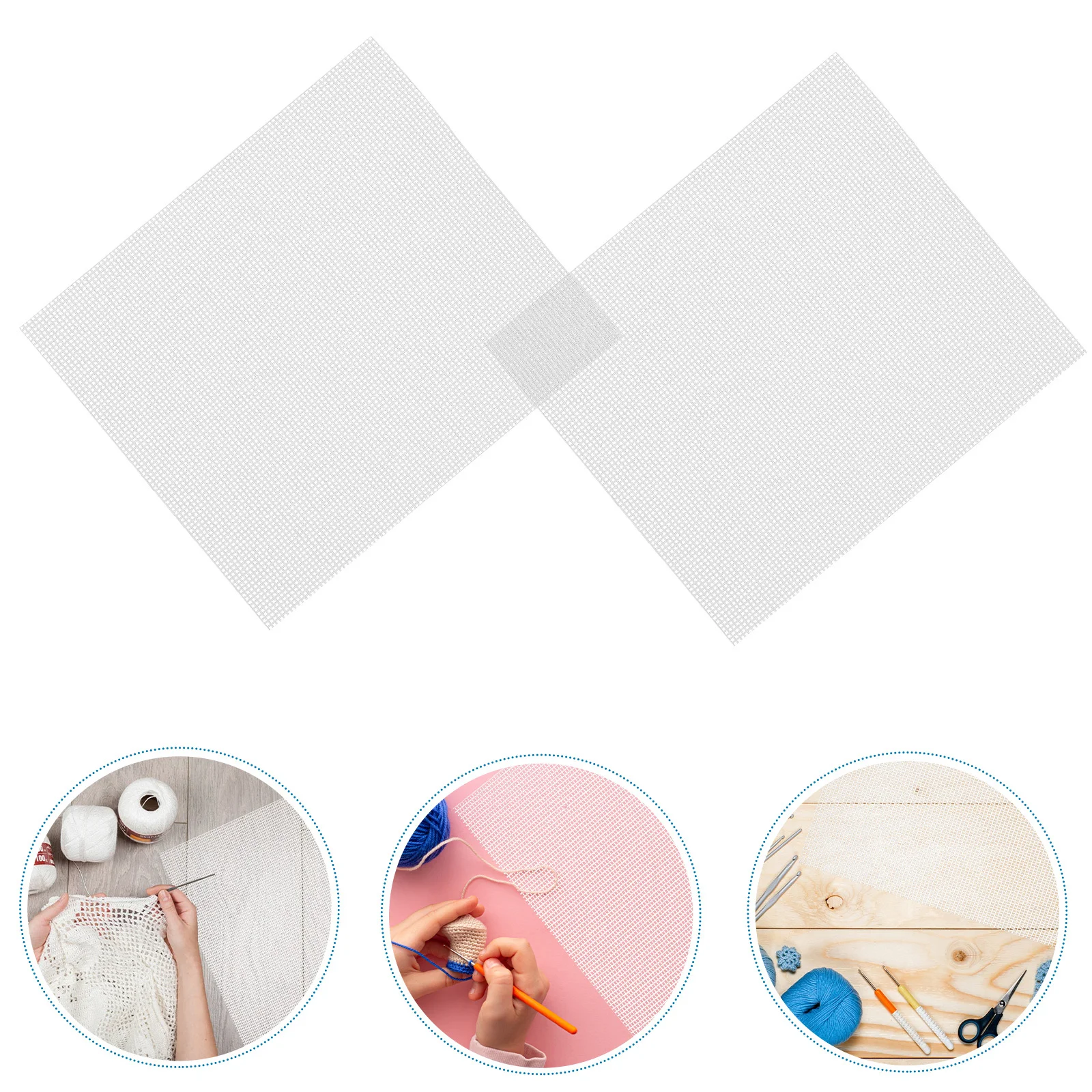 

4Pcs Plastic Mesh Sheets Craft Grid Design for Embroidery Sewing Crochet Knitting Projects DIY Home Workplace Organization