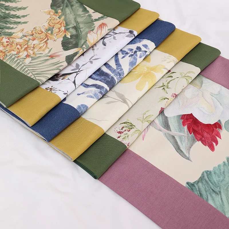 American Country Style Bed Flag Bed Tail Cover Bed Flag For Hotel Guesthouse and Homestay Cotton Printing Bed Decoration Items